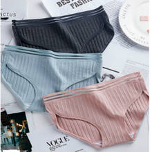Famous Brand Women's Cotton Panties Female Lace Edge Breathable Briefs Sexy Underwear Women Cotton Crotch Lingerie Intimates 2024 - buy cheap