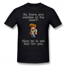 Camiseta de Terraria para hombre, camisa de manga corta con estampado de Zombies, ropa de calle de algodón 2024 - compra barato