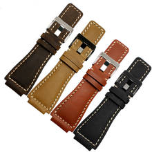 Retro Genuine Leather Watch Band Strap Belt 35*24MM For Bell Ross Watchband Accessories replace For Br01 Br03 2024 - buy cheap