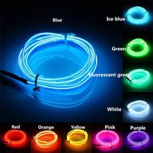 LED EL Wire Neon Glow String Strip Light Rope Controller Car Decor Dance Party Flexible Neon Light Glow Rope Tape Car Decoration 2024 - buy cheap
