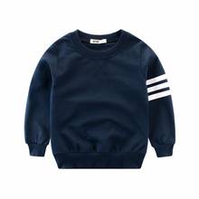 Новый пуловер с принтом; осенне-зимний детский свитер; топы; футболка с длинными рукавами для мальчиков и девочек; детская одежда для малышей 2024 - купить недорого