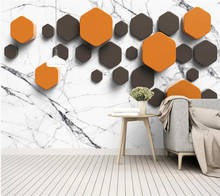 Wellyu-papel tapiz personalizado 3D nórdico Simple, mosaico hexagonal, Fondo de TV, pared, sala de estar, Hotel, café, papel tapiz de pared 2024 - compra barato