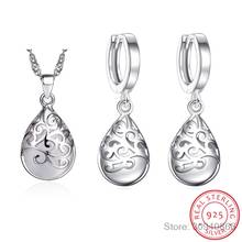 Conjuntos de joyería de plata de ley 925 para mujer, aretes y collares con tótem, piedra lunar, Ópalo, S-N83, gran oferta, S-E321 2024 - compra barato