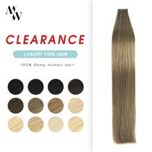 MW Luxury Remy Tape In 100% Natural Straight Human Hair Extensions Silky Soft Seamless Skin Weft US Tape Hair For Salon 2.5g/pc 2024 - buy cheap