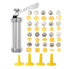 Stainless Steel Cookie Press Machine Biscuit Cake Decorating Tools Maker With 4 Nozzles 20 Cookie Molds Baking Tools Accessories 2024 - buy cheap