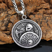 Nordic viking Stainlee Steel amulet Talisman Pendant necklace with viking gift bag 2024 - buy cheap