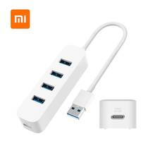 Xiaomi 4 порта USB3.0 концентратор с подставкой для источника питания интерфейс USB концентратор удлинитель адаптер для планшетного компьютера 2024 - купить недорого