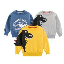 Children Spring Autumn Clothing Boys Printes Cartoon Streetwear Kids Fashion Dinosaur Jacket Sweatshirt 2024 - buy cheap