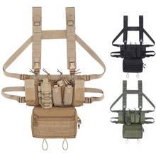 Chaleco táctico Molle, aparejo de pecho de munición, removible, para caza, Airsoft, Paintball, con AK 47/74, bolsa para revistas 2024 - compra barato