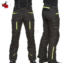 Calça de proteção para motocicleta, à prova d'água, masculina, motocross, vestível 2024 - compre barato