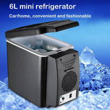 Mini compressor de geladeira portátil, 6l, 12v, para carro, refrigerador, caixa de gelo, para piquenique, acampamento, refrigeração e aquecimento 2024 - compre barato