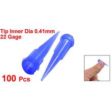 NEW-Plastic/Stainless Steel Industrial Dispensing Needle Tip, 22 Gauge, 0.41mm Opening Size, Blue (Pack of 100) 2024 - buy cheap