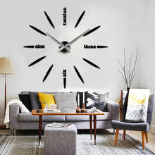 Free shipping fashion 3D big size wall clock mirror sticker DIY wall clocks home decoration large wall clock meetting room 2024 - buy cheap