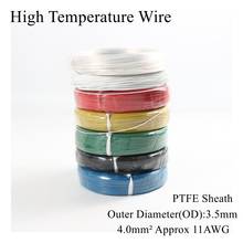 11AWG 4 Square High Temperature Wire PTFE Insulation Cable Resistant Electricity Tinned Tin Silver Plated Copper Wires 4mm2 4mm² 2024 - buy cheap