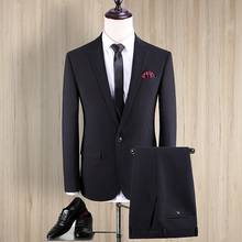 Black Groom Tuxedos Notch Lapel Slim Fit Groomsmen Wedding Suits 2 Pieces Excellent Man Blazer (Jacket Pants ) 2024 - buy cheap
