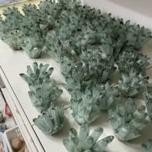 Verde natural fantasma fantasma cristal de quartzo cluster mineral espécime decoração para casa 2024 - compre barato