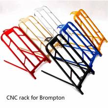 Aceoffix cnc ultraleve liga de alumínio rack traseiro para bicicletas dobráveis acessórios rack para brompton 2024 - compre barato