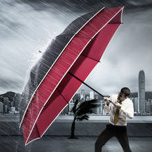 Guarda-chuva automático, preto, à prova de vento, alça longa, produto grande, proteção uv, guarda-chuva chinês, acessórios de chuva bd50laptop 2024 - compre barato