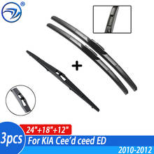 Wiper Front & Rear Wiper Blades Set Kit For KIA Cee'd ceed ED 2010 - 2012 Windshield Windscreen 24"+18"+12"E2 2024 - buy cheap