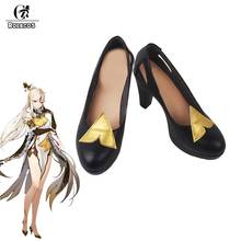 Rolecos genshin impacto ningguang cosplay sapatos jogo genshin impacto cosplay sapatos de salto alto para mulher 2024 - compre barato