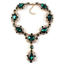 Miwens venda quente 2017 moda cristal bola de vidro colar grande marca longa tira metal corrente pingente colares feminino jewelrynl515 2024 - compre barato