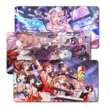 Large Gaming Mouse Pad Gamer Anime BanG Dream XL Otaku Mousepad Rubber Locking Edge Boy Keyboard Pad 60x30cm Computer Desk Mat 2024 - buy cheap