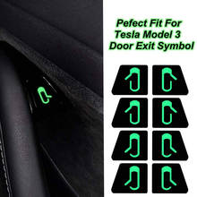 Car Door Open Exit Sticker Decal Fit Practical Door Prompt Luminous Sticker Kit For Tesla Model 3 Modified decorative stickers 2024 - buy cheap