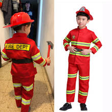 Children Halloween Firefighter Cosplay Costumes Sam Fireman Role Play Clothing Suits for Kids Boy Girl Carnival Party Uniforms 2024 - buy cheap