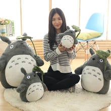 Big Size Totoro Plush Doll Lotus Leaf And Tooth Stuffed Toys Soft Kawaii Cartoon Animal Character Peluche Doll For Kids Gifts 2024 - buy cheap