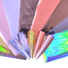 10 pçs escudo de mármore holográfico folha prego starry transferência slider adesivo conjunto gradiente arte do prego envoltório decalque manicure decoração 2024 - compre barato