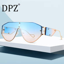 DPZ-gafas De Sol con remaches De estilo Punk, lentes De Sol De gran tamaño, con espejo lateral, diseño De marca, 2020 2024 - compra barato