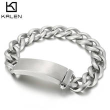 Kalen 13mm Wide Nordic Men's Simple Twisted Chain Tag Stainless Steel Charm Bracelet Accessories 2024 - buy cheap