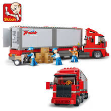 345Pcs Urban Freight Storage City Big Truck Car Model Building Blocks Sets DIY Hobbies Brinquedos Bricks Educational Kids Toys 2024 - buy cheap