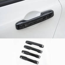 CARBON FIBER PRINT DOOR HANDLE TRIM COVER GARNISH FOR HONDA JAZZ FIT GR/GS 2020 2021 ACCESSORIES 2024 - buy cheap