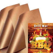 40x33cm Non-Stick BBQ Grill Mats Baking Mat Reusable PTFE Grilling Liners Cook Pad Outdoor Picnic Cooking Barbecue Oven Tools 2024 - buy cheap