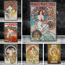 Alphonse Mucha Canvas Posters and Prints Art Vintage Woman Canvas Painting Art on The Wall Art Pictures for Home Decoration 2024 - buy cheap