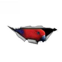 Автомобильные наклейки с животными красный эклектус попугай наклейка на автомобиль 3D ПЭТ графическая виниловая наклейка окно автомобиля бампер ноутбука, 13 см * 4 см 2024 - купить недорого