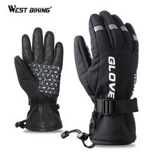 WEST BIKING Winter Cycling Gloves Touch Screen Thermal Warm Sports Gloves Full Finger Reflective Camping Fishing Skiing Gloves 2024 - buy cheap