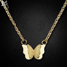 Дизайнерское ожерелье ZS с двойной бабочкой для женщин и девушек, ожерелья серебристого цвета, золотистого цвета, Подарочная цепочка на свитер 2024 - купить недорого