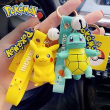 Pokemon Pikachu Keychain Pvc Action Figure Ring TAKARA TOMY Cartoon Anima Mini Figure Model Gift Best Selling Children Kids Toy 2024 - buy cheap