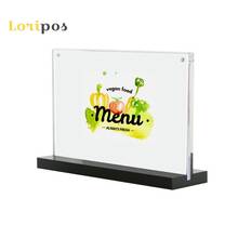 A4 Acrylic Magnetic Desk Sign Display Holder Stand Acrylic Photo Frame Black Bottom Menu Poster Sign Holder Table Label Frame 2024 - buy cheap