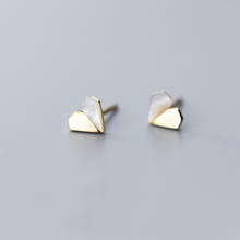 MloveAcc-pendientes de plata de ley 925 con forma de corazón, joyería fina, con forma de concha de oro, para mujeres, niñas, regalo de boda 2024 - compra barato