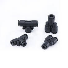 1PC T / Y Type 4mm 6mm PY / PE Miniature Pneumatic Push-In Connector for Air / Water Hose and Black Connector 2024 - buy cheap