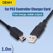 USB-кабель для зарядки для Sony PS3 Playstation 3, беспроводной контроллер для геймпада PSP1000, PSP2000, PSP3000, джойстик, аксессуары для игр, 1 м 2024 - купить недорого