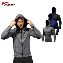 Men Running Jackets Long Sleeve Tracksuit Compression Sportswear Fitness Gym Training Hooded Quick Dry Track Suit Zipper Shirts 2024 - buy cheap