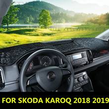 Capa protetora para painel de carro, para skoda karoq 2018 2019, proteção contra o sol e luz 2024 - compre barato