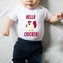 Hello Chicken Printed Baby Toddler Girls Romper Infant Boy Accessories Fall Clothes Outfits One Piece Jumpsuit Kids Clothing 2024 - buy cheap