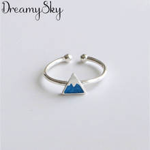 DreamySky Boho Silver Color  Triangle Rings for Women Jewelry Retro Big Antique Rings Girls Christmas Gifts Anillos 2024 - buy cheap