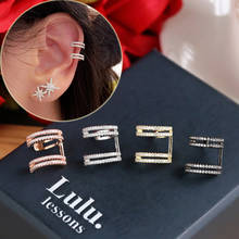 1 Pair Ear Cuff Clip On Earrings Without Piercing Micro-inlaid Drill Rose Gold Color Ear Clip Earcuff  Non Pierced Earrings 2024 - buy cheap