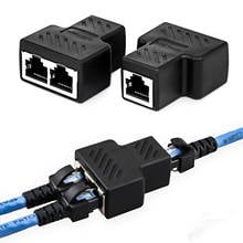 RJ45 CAT5 6 Ethernet Cable LAN Port 1 To 2 Socket Splitter Connector Adapter PC With Purely Physical Connection 2024 - buy cheap